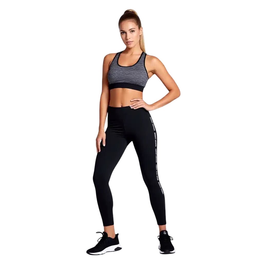 Tommy Hilfiger Sport Womens Black Logo Tape High Waist Leggings Size M Nwt